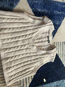 Cable Knit Sweater Vest Top