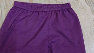 Purple Casual Pants