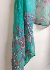 Teal Paisley Dupatta