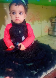 Sparkly Black Partywear Baby Girl Dress