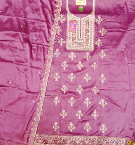 Purple Dress Material