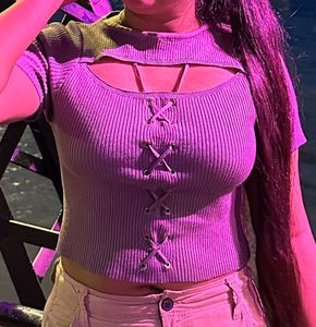 Purple Wine Like Shade Bust Cut Top