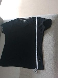 V Shaped black T Shirt