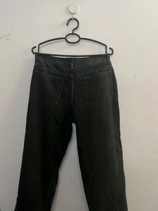H&amp;M wide leg ripped jeans