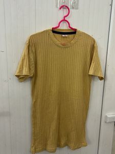 Mustard Ribbed T-Shirt
