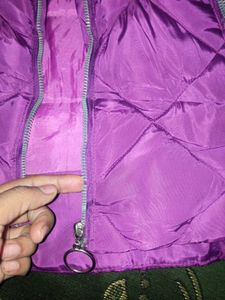 Purple Quilted Puffer Coat#photography#FaithCommun