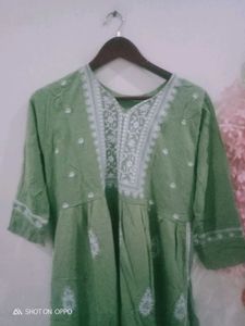 New Two Pcs Lucknavi Chickenkari Suit