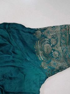 Green Pattu Blouse