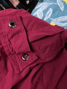 Maroon Casual Pants