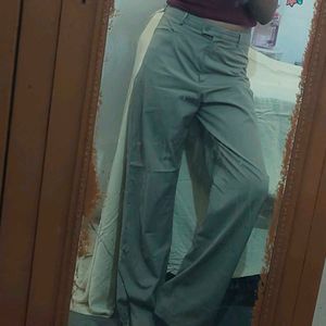 Stylish Grey And Olive Green Pants Set