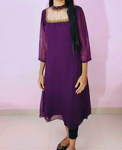 Elegant Purple Kurta