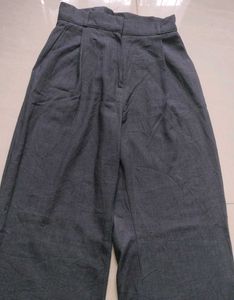 Grey Wide Leg Trousers