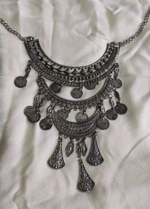 oxidised boho necklace