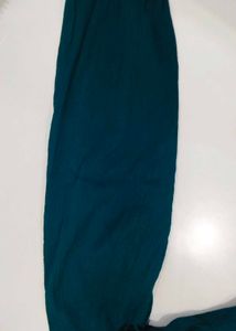 Teal Long Sleeve Crop Top