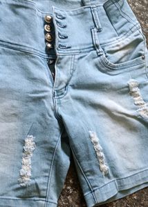 Blue Denim Shorts