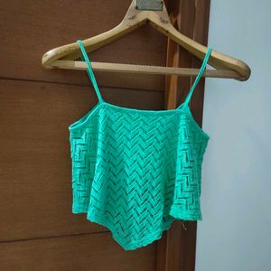 Green Lace Tank Top