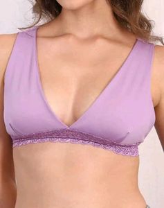 Shein Non Wired Floral Lace Detail Slip On Bralett