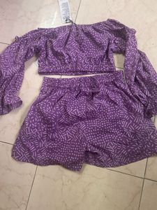 Purple Print Two-Piece Set