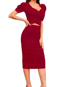 Burgundy Two-Piece Set