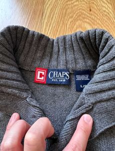 Ralph Lauren Gray Knit Button Sweater