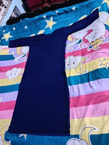Elegant Navy Blue Long Sleeve Dress