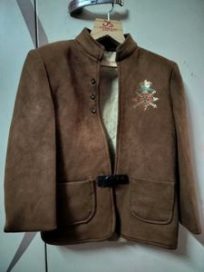 Brown Embroidered Jacket