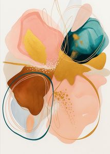 Modern abstract printed paintings on canvas