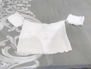 Forever 21, Elasticated Crop Top - Drop Sleeves
