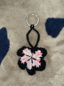 Crochet Flower Keychain