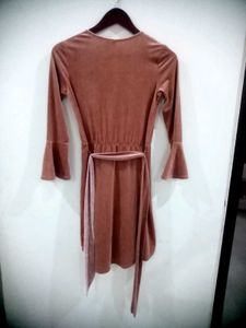 New H&amp;M Soft Velvet Wrap Dress