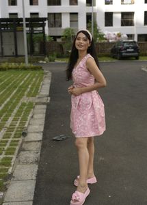 Barbie Pleated Frock Brocade Fabric