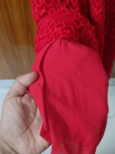 Red ♥️ One Piece Dress Nd Free Gift With It