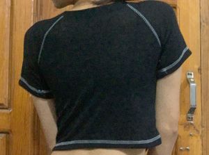 Cool Black Crop Top