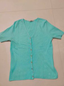 Mint Ribbed Knit Top