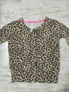 Korean Style Leopard Print Cardigan.