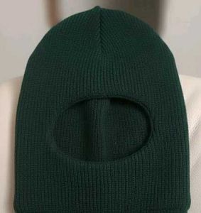 Green woollen Knitted Monkey cap