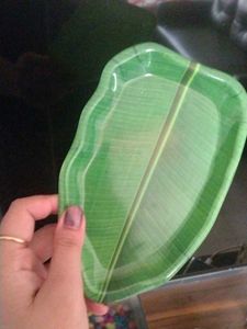 Leaf Print Decorative Plate