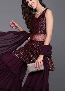 Elegant Maroon Kurta Set without dupatta