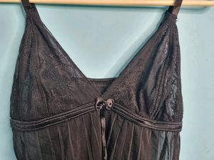 Beautiful BLACK SHEER Camislip