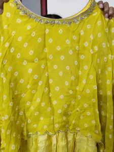 Yellow Bandhani Dress