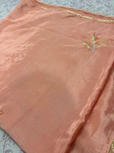 peach colour saree🌷