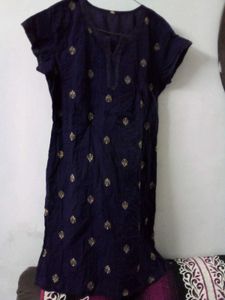 Dark Purple Straight Kurta