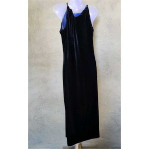velvet halter neck dress