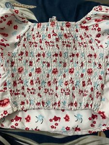 Floral Off-the-Shoulder Crop Top