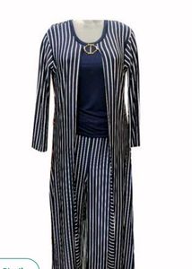 Navy Blue Striped Co-ord Set
