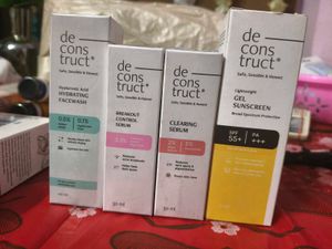 Deconstruct Facewash Serums And Gel Sunscreen