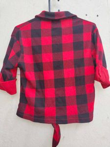 black and red checked shirt casual.