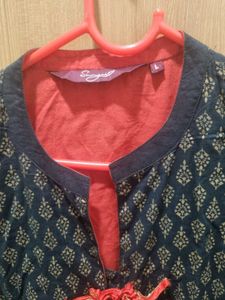 Black And Gold Shrug-Style Kurta
