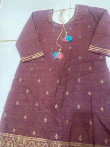 Burgundy &amp; Gold Kurti