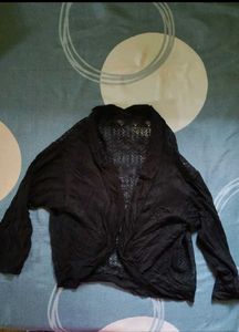 Netted Shrug And Pink Pants